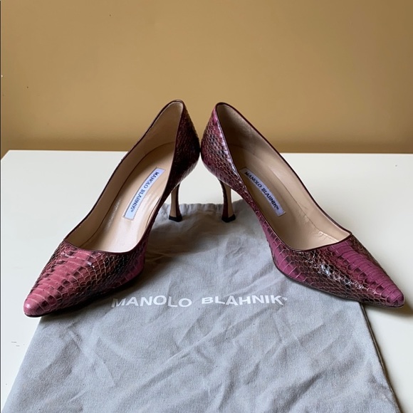 Manolo Blahnik Pink Python heels. - Picture 12 of 12